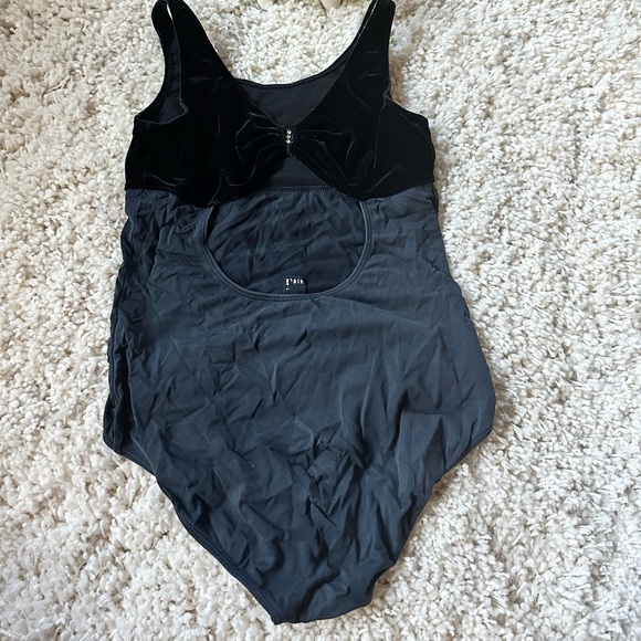 Other - Cute adorable vintage cleavage black diamond velvet one piece bathing sw…